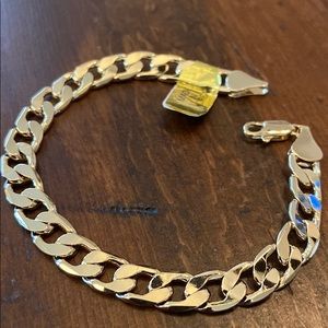 Cuban link New gold plated Cuban bracelet 7,5 “ length, 7 mm. Unisex